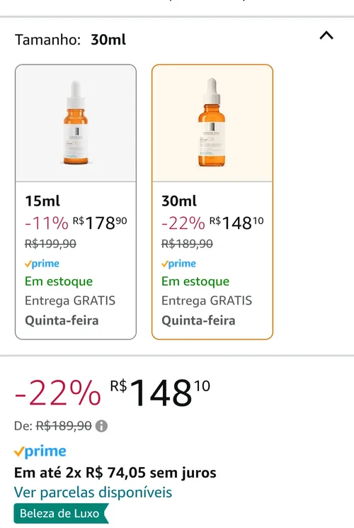 Imagem na descrição da promoção