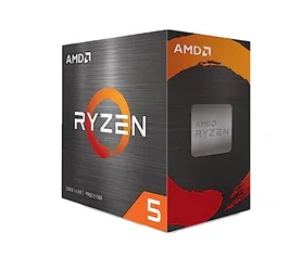 AMD Ryzen 5 4500 6 núcleos, processador de desktop desbloqueado de 12 fios com refrigerador Wraith Stealth, Cerâmica cinza