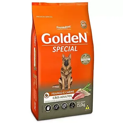 Ração Golden Special Sabor Frango e Carne para Cães Adultos, 15kg Premier Pet Para Todas Grande Adulto,