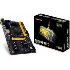 Placa Mãe Biostar Pro TB350-BTC, CHIPSET B350, AMD AM4, ATX, DDR4 - R$319