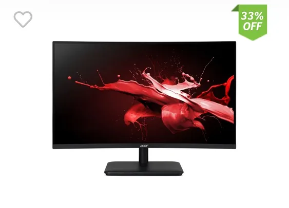 (Ame r$ 734) Monitor Acer Nitro Tela Curva 1500R ZeroFrame 27' VA 165HZ 5ms 2HDMI/1DP ED270R P