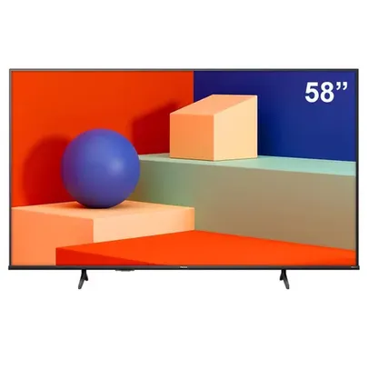 Smart TV 58” Hisense UHD 4K 58A51HSV Tela DLED com Wi-Fi, Bluetooth, USB e HDMI