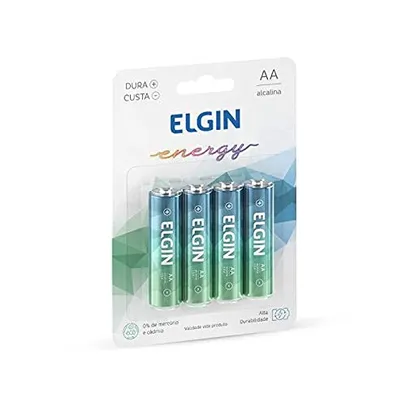 [3x] Kit Pilhas AA Alcalinas com 4 - Elgin