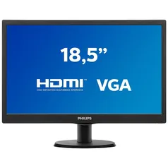 Monitor Philips 18.5” HD Widescreen HDMI VLine 193V5LHSB2. | R$ 546