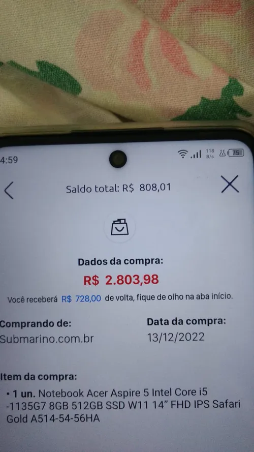 Imagem na descrição da promoção