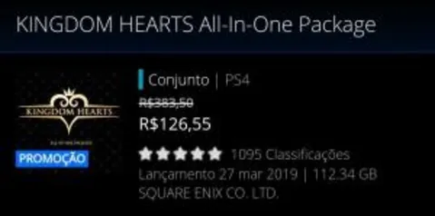 KINGDOM HEARTS All-In-One Package - PS4 | R$126,55