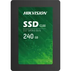 SSD Hikvision C100, 240GB, Sata III, Leitura 550MBs e Gravação 450MBs, HS-SSD-C100/240G