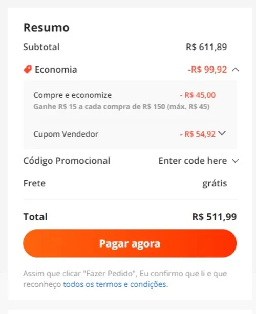 Imagem na descrição da promoção