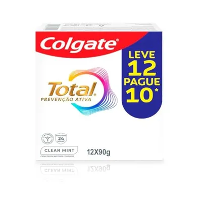 (REC) Creme Dental terapêutico 90G Clean Mint L12P10 Pc, Colgate, Branco (saindo por R$5,73 cada)