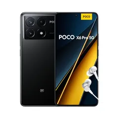 [INTERNACIONAL] Smartphone Xiaomi POCO X6 Pro 5G 12GB+512GB NFC Dimensity 8300-Ultra 64MP 67W 120Hz AMOLED Global Version (Preto)