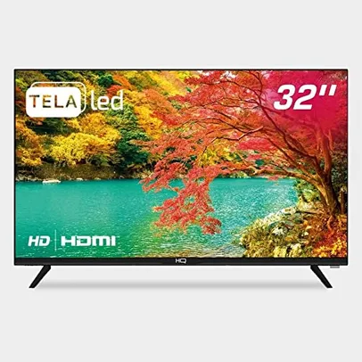 HQ TV LED 32 HD Conversor Digital Externo 3 HDMI 1 USB Design Slim