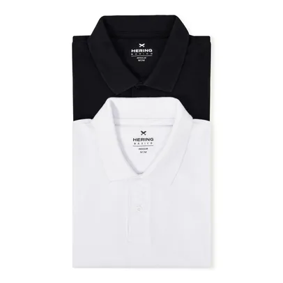 Kit 2 Camisas Polos Hering Masculinas Manga Curta