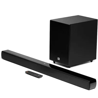 Soundbar JBL Bar 2.1 Canais Deep Bass 206W Bluetooth Com Subwoofer Wireless - JBLBAR21DBBLKB