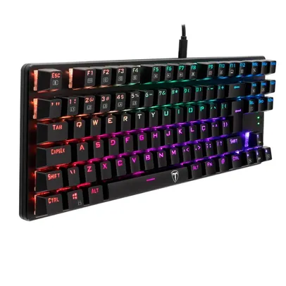 Teclado Mecânico Gamer T-Dagger Bora, RGB, Switch Outemu Blue