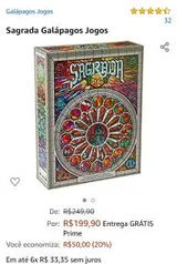 Sagrada Galápagos Jogos - R$200