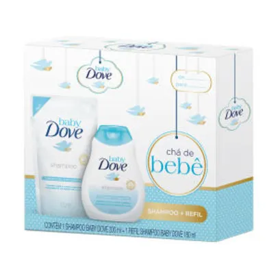 Kit Shampoo Baby Dove Hidratação Enriquecida 200ml + Refil 180ml - R$ 30,00