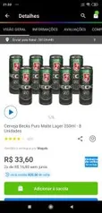 (DINHEIRO DE VOLTA) 3 x Cerveja Becks Puro Malte Lager 350ml - 8 Unidades R$66