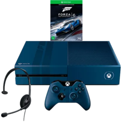 [Americanas]Console Xbox One 1TB Edição Limitada + Game Forza 6 (Via Dowloand) + Headset com Fio + Controle Wireless-R$1600