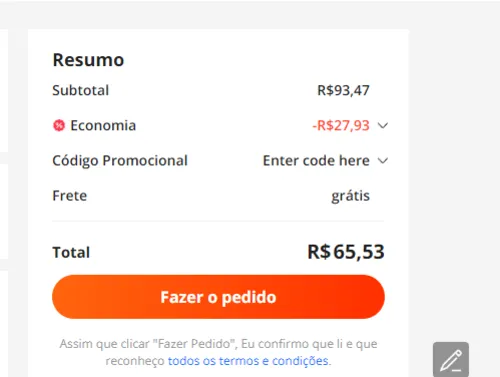 Imagem na descrição da promoção