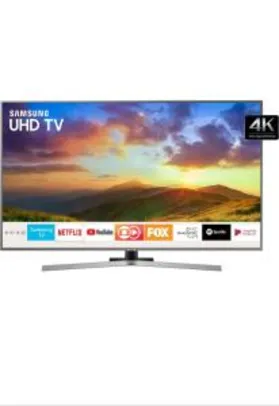 Smart TV LED 50" UHD Samsung Nu7400 Ultra HD 4k com Conversor Digital 3 HDMI 2 USB Wi-Fi Visual Livre de Cabos Controle Remoto Único HDR Premium Bixby - R$2591