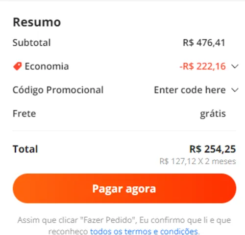 Imagem na descrição da promoção