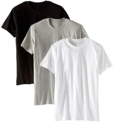 Kit com 3 Camisetas Básicas Masculina Algodão