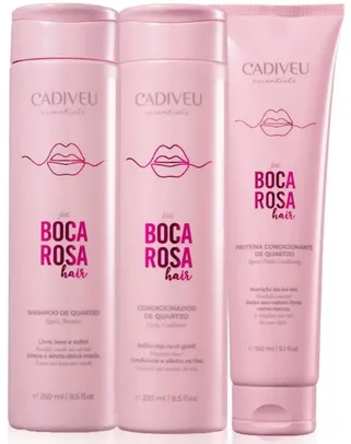 Kit Cadiveu Essentials Boca Rosa Hair Home Care - 3 Produtos