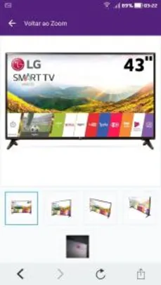 Smart TV LED 43" LG 43LJ5550 Full HD com Painel IPS, Wi-Fi, WebOS 3.5, Time Machine Ready, Magic Zoom, Quick Access - R$ 1359