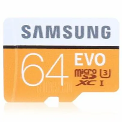 Samsung EVO Ultra Micro SDXC UHS-3 Cartão de Memória Profissional - LARANJA + BRANCO 64GB por R$ 67