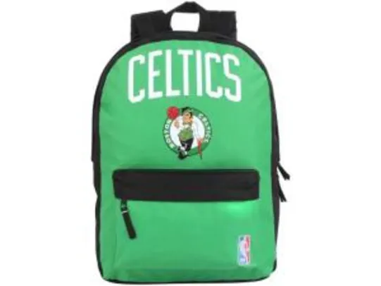 Mochila Juvenil Escolar Masculina Tam. G DMW - Sports Boston Celtics Verde