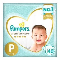 [Prime] Fralda Pampers Premium Care Mega, P, 40 Unidades