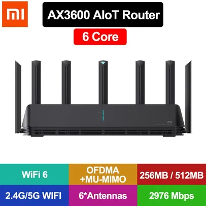 Roteador Xiaomi AX3600 Wifi 6, 2976 Mbs