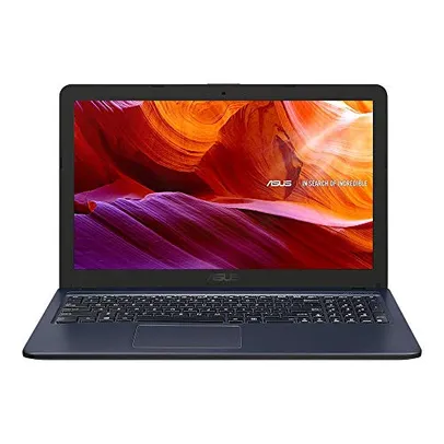 ASUS Notebook VivoBook, Intel Core i3 7020U, 4GB, 256GB SSD, Tela de 15,6", Windows 10, Cinza Escuro - X543UA-GQ3430T