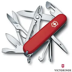 Canivete Deluxe Tinker com 17 Funções em ABS e Celidor Vermelho - Victorinox - R$199