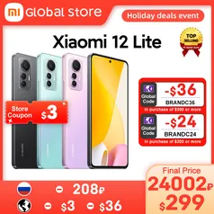 Xiaomi 12 Lite Smartphone 6GB 128GB 108 MP 67W 120 Hz Versão Global