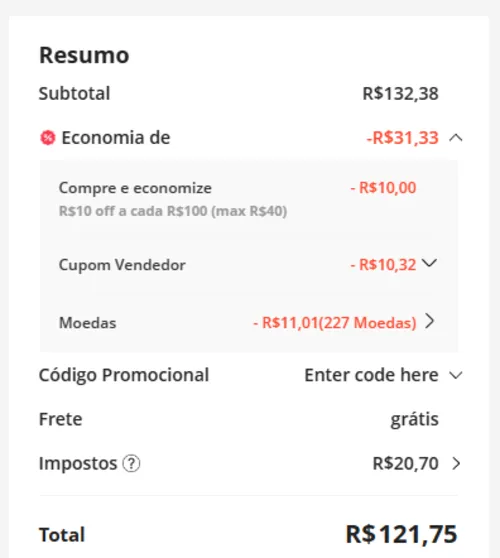 Imagem na descrição da promoção