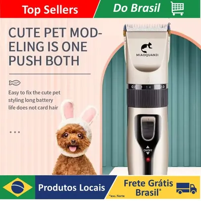 [Do Brasil] Maquina de Tosa Bateria Recarregável Pet Dog Hair DAFUSHOP 