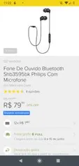 Fone de Ouvido Bluetooth Philips SHB3595BK | R$64