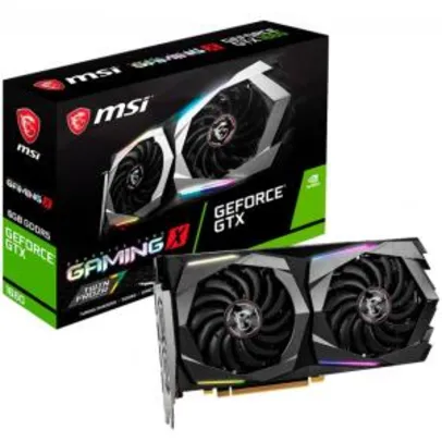 Placa de Vídeo MSI NVIDIA GeForce GTX 1660 Gaming X 6G GDDR5 - R$1299