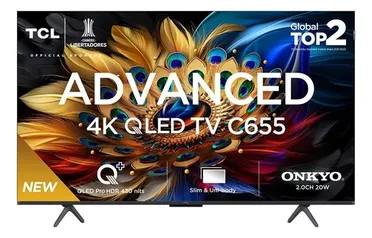(Cc MP) TCL Smart TV Advanced 4K QLED PRO 55C655 Google Tv Dolby Chumbo