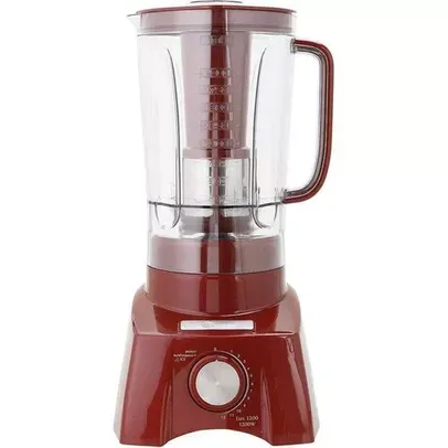 (AME R$ 75 | SC R$ 23) Liquidificador 1200 Vermelho Fun Kitchen - Coleção Lux