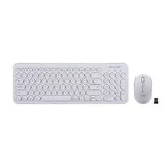 Teclado e Mouse Multilaser Sem Fio 2.4 Ghz Multimídia Branco - TC232 | R$86