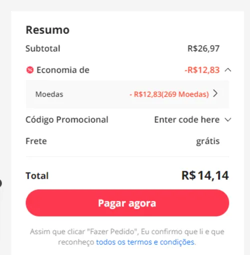 Imagem na descrição da promoção