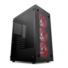 Gabinete Gamer Pichau MAGPIE III, PGMA-03-RED (FANS INCLUSAS) | R$ 230