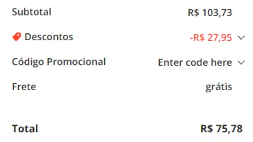 Imagem na descrição da promoção