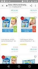 Fralda BabySec P, M | R$22