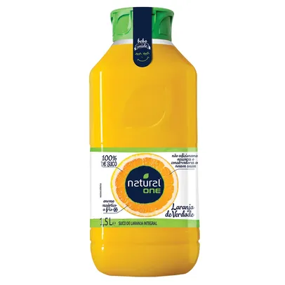 [Regional / Leve 4 Pague 2] Suco de Laranja Integral Refrigerado Natural One 100% Suco 1,5 Litros