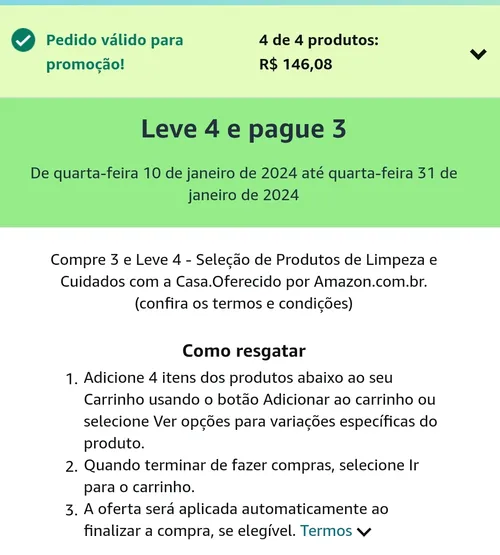 Imagem na descrição da promoção