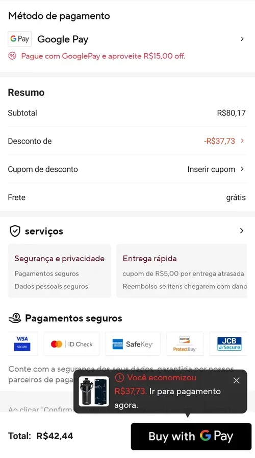 Imagem na descrição da promoção