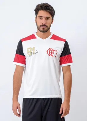 Camiseta Flamengo Zico Retro Branca R$50